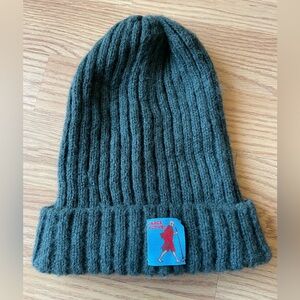 Kapital Dark Green Wool-Blend Ribbed Peace Activist Beanie